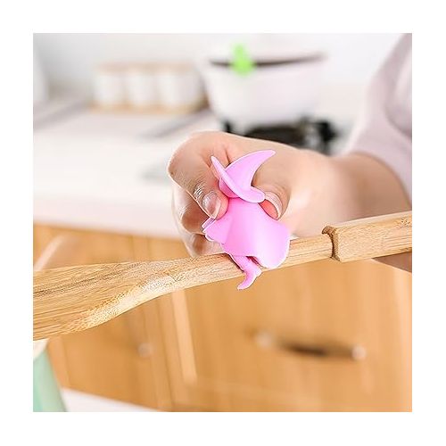  Cooking Spoon Holder Witch on the Stove Spoon Rest Silicone Pot Lid Holder Kitchen Pot Lid Holder Spoon Holder Silicone Lid Lifter Silicone Pan Splash Guard Universal