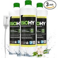 BiOHY Carpet Shampoo (3 x 1 Litre) + Doser | Carpet Cleaner Concentrate | Ideal Against Stubborn Stains | Material-Friendly & Animal Friendly | Effective Organic Agent | Powerful Carpet Foam