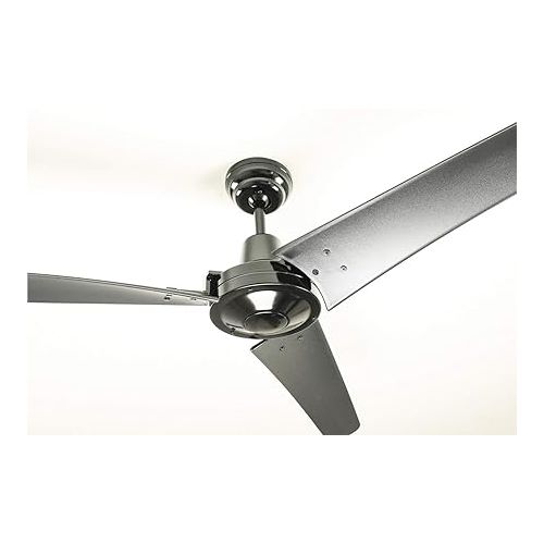  Vourdries Industrial Ceiling Fan with Remote Control Black