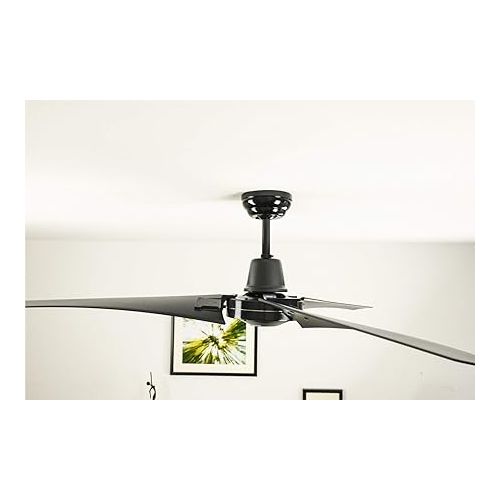  Vourdries Industrial Ceiling Fan with Remote Control Black