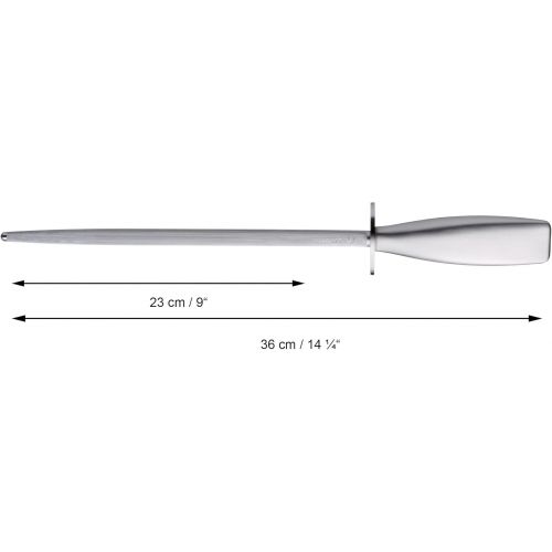  WMF Grand Gourmet Sharpening Steel 36 cm, Sharpening Rod for Knives, Stainless Steel Handle, Steel Length 23 cm