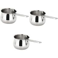 OQHAIR 2-teiliges Bratpfannen-Set fur Kaffee, Sußigkeiten, Kaffee, Erhitzer, Fondue, Kase, Edelstahl, Suppentopf, Schmelztiegel, Kochschmelzpfanne, Kuche, Backform, Heizpfanne, Thermokann