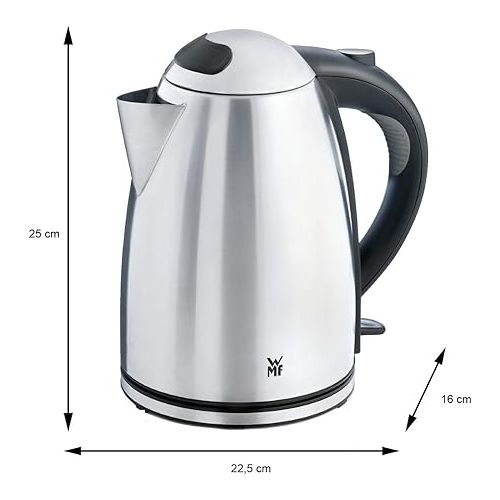  WMF Stelio kettle stainless steel, 1.7l, with filter, 2400W, wireless, illuminated water level indicator, lime water filter, cromargan matt