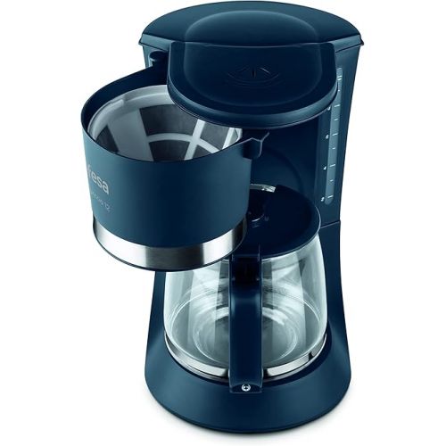  Ufesa CG7124 Capriccio 12 Filter Coffee Machine, 680, Glass, 1.2 Litres, Blue, 680 Watt