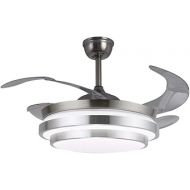 Bel Air Home - Selene Ceiling Fan with LED Light and Remote Control, 36 W, 3 Light Temperatures, 6 Speeds, Winter Mode, Quiet and Suitable for Sensitive Ceilings