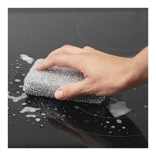  WMF Shiny Cushion Silver Pack of 3 Washing Up Sponge, Scourer, Lurex Sponge, Ideal for Coated Pans, Pots, Glass Ceramic Hobs