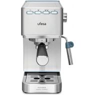 Ufesa CE8020 Capri Expresso and Cappuccino Coffee Machine, 20 Bars, 1350 W, Thermoblock System, Adjustable Steamer, 2 Modes: Ground Coffee or Pad, 1.4 L Tank, 1 or 2 Coffee
