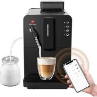 Mcilpoog Fully Automatic Coffee Machine with Milk System, Coffee Machine Fully Automatic Small Cappuccino Latte Espresso, Smart WiFi (Hi03)