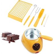 Otufan Electric Chocolate Melting Pot, Melting Machine, Kitchen Tool with DIY Mould Set for Butter, Chocolate, Cheese, Cream, Caramel Sweets (Yellow)