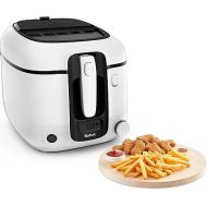 Tefal Super Uno FR3140 Deep Fryer, incl. Timer, Capacity: 2.2 Litres, Dishwasher-Safe Parts, Non-Stick Coating, Odour Filter, Removable Container, White/Black