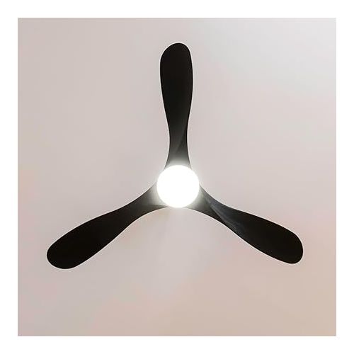  Cecotec EnergySIlence Aero 5200 Ceiling Fan Black Design 40 W, 52 Inches with DC Motor, LED Lighting and Remote Control (Wood Finish, Stone Pro)