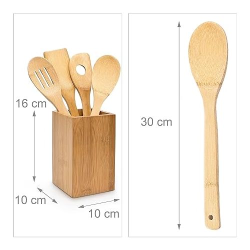  Relaxdays Bamboo Cooking Spoon