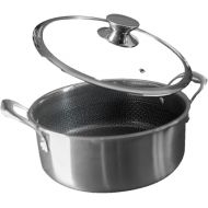 Kuchenkompane Stainless Steel Cooking Pot 24 cm, Suitable for Induction Cookers, Kitchen Pot with Non-Stick Coating, Scratch-Resistant with Elegant Design, No Cooking or Burning