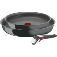 Tefal Ingenio Renew L2619102 Set of 3 Frying Pans 24/28 cm Removable Handle Induction Ceramic Coating Thermal Signal Function Recycled