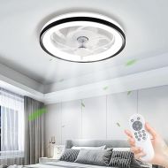 Ceiling Light with Fan, 40 W Ceiling Fan with Lighting with Remote Control & App, 3000-6500 K, 6 Wind Speeds, Ceiling Fan with Light for Living Room, Bedroom, Dining Room, Diameter 48 cm