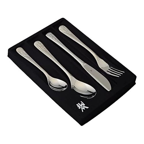  WMF Dwarfs Children's cutlery set 4-piece, children's cutlery stainless steel, cutlery kids from 3 years, cromargan polished, dishwasher safe