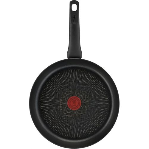  Tefal G28802 Hard Titanium On Frying Pan 20 cm Aluminium Safe Non-Stick Coating Thermal Signal Temperature Indicator Suitable for All Hobs Suitable for Induction Cookers Black