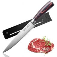 Kitory Chef's Knife, Meat Knife, 20 cm Blade, Utility Knife with Protective Cover, Chef's Knife, German High-Quality Carbon Stainless Steel, Ergonomic Pakkawood Handle with Gift Box