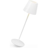 MALUX Wireless Dimmable Touch Control LED Table Lamp Battery with Warm White 8 Colours Outdoor Table Lamp Waterproof for Your Home Garden Dining Table Bedroom Study Balcony Hotel (C/White)