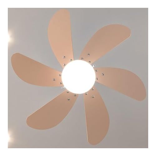  Cecotec Ceiling Fan EnergySilence 3600 Vision Orange, 50 W, Diameter 92 cm, Lamp, 3 Speeds, 6 Reversible Blades, Summer/Winter Function, Pull Chain, White/Orange