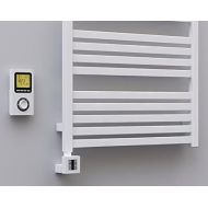 anapont Marlin Premium Electric Bathroom Radiator, Straight, Colour, Timer Function, Towel Radiator, Electric Bathroom Heater, Towel Heater, Made in Germany (1185 h x 600 b, White)