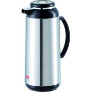 Melitta Vacuum Flask with screw cap, 1.9 L - c. 15 cups, glass flask, stainless steel, silver/black.