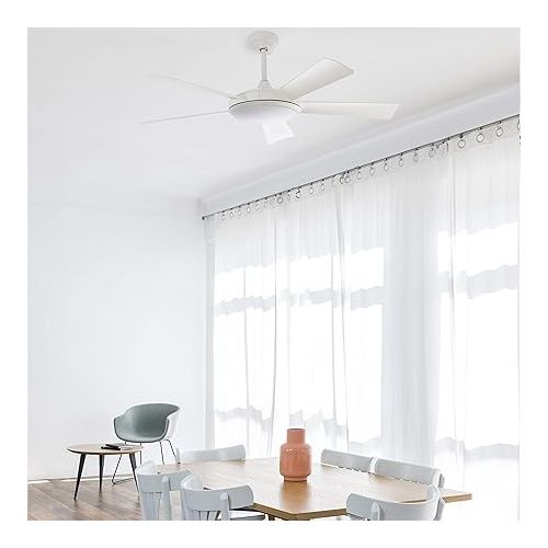  FARO BARCELONA SAONA 33803 LED Ceiling Fan White with DC Motor