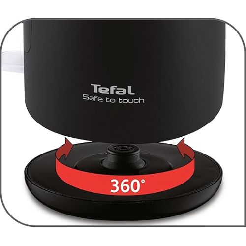  Tefal Safe to Touch KO3718 | Doppelwandig | 1.5 L | assistierende Deckel | 360° drehbare Offnung | Schwarz