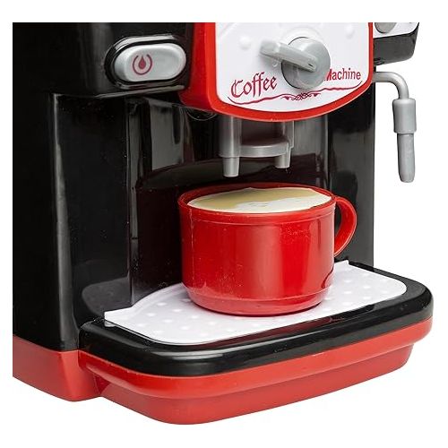 Idena 40234 Toy Coffee Machine with Sound and Light Effects, Children's Kitchen Device with Various Functions