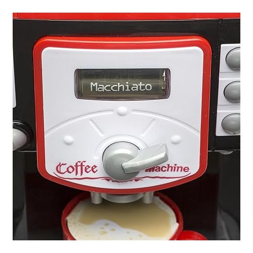  Idena 40234 Toy Coffee Machine with Sound and Light Effects, Children's Kitchen Device with Various Functions