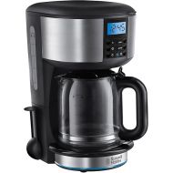 Russell Hobbs Kaffeemaschine [Digitaler Timer, Brausekopf fur optimale Extraktion&Aroma] Buckingham (max 10 Tassen, 1,25l Glaskanne, Warmhalteplatte, 1000W) Filterkaffeemaschine 20680-56