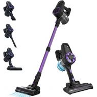 VacniQ Cordless Vacuum Cleaner, 30 Kpa Suction Power, Wireless, Foldable 250 W Vacuum Cleaner for Pet Hair, Carpets and Hard Floors, Long Battery Life, Lightweight, One-Handed Operation (Purple/Black)