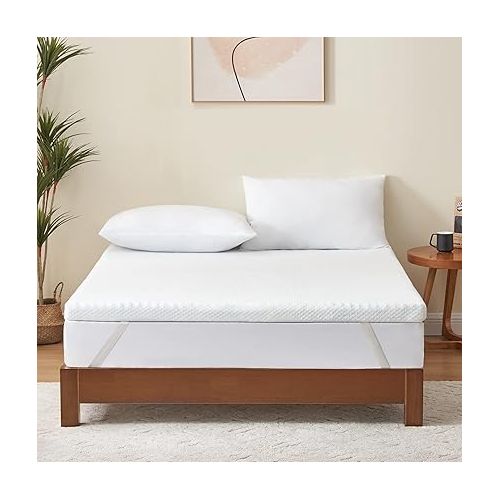  RUIKASI Mattress Topper 140 x 200 H3 - Orthopaedic Memory Foam 140 x 200 cm Oeko-Tex Certificate, Hardness Visco Mattress Topper for Box Spring Bed 140 x 200 cm, Mattress Topper 7 cm Height