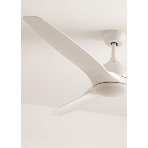  CREATE Windsail, ceiling fan, XL, white with lighting and remote control, AC motor, quiet, programmable 1h to 4h, 2 heights, diameter 163 cm, 90 W