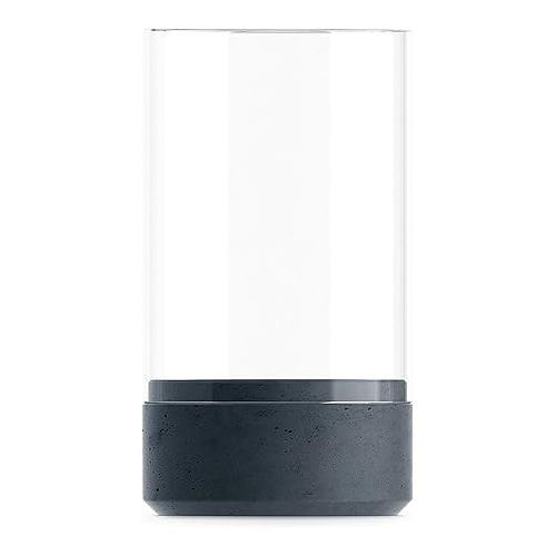  WERKBETON - Luisa Concrete Lantern Size M Black | Guaranteed Eye-catching | Single or Set of 3 | Gift Highlight | Perfect Fit Glass | Large Candle Holder