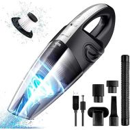 Uraqt Handheld Vacuum Cleaner, Battery-Powered 120 Watt, 2200 mA Wireless, Wet/Noise Reduction, Bagless, Quick Charge, For Home & Car Cleaning With Washable Filter