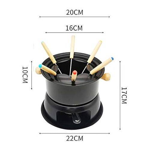  Rfeeuubft Chocolate Fondue Maker Set, Multifunctional Ice Cream, Carbon Steel, Chocolate Cheese, Hot Pot, Melt Jar, Fondue Set