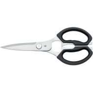 WMF kitchen scissors 23 cm, household scissors, kitchen scissors, Cromargan stainless steel, plastic handle, universal scissors with bottle opener and can lifter