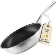 SILBERTHAL Induction Frying Pan, 24 cm, Coated Pan, Stainless Steel, Suitable for All Hob Types, Oven-Safe