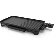 BLACK+DECKER BXGD2200E Grill Plate 2200 W Large Grill Surface 49 x 27 cm Grease Drip Tray Non-Stick Coating