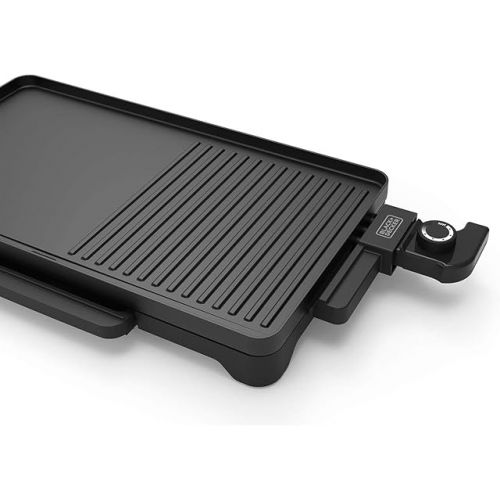  BLACK+DECKER BXGD2200E Grill Plate 2200 W Large Grill Surface 49 x 27 cm Grease Drip Tray Non-Stick Coating