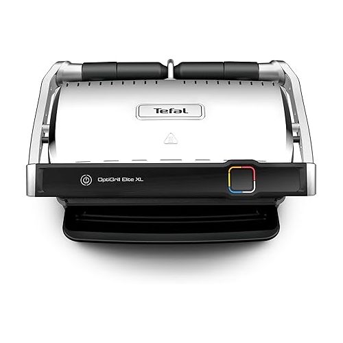  Tefal OptiGrill Elite XL - electric grill for the automatic kitchen with 16 automatic programs, freezer function, meat, well marked, manual mode, stainless steel, black GC760D12