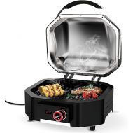 Cozze® Electric E-200 Grill 230V - 1700 Watt | High Heat Power, Easy Cleaning, Digitally Controlled Temperature, Reversible Grill Plates, LED Indicator Lights