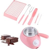 Otufan Electric Chocolate Melting Pot, Melting Machine, Kitchen Tool with DIY Mould Set for Butter, Chocolate, Cheese, Cream, Caramel Sweets (Pink)