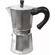 Suinga Classic Italian Coffee Maker Made of Durable and Strong Aluminium 6 Cup Capacity Grey
