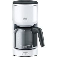 Braun Household PurEase Kaffeemaschine KF 3120 WH - Filterkaffeemaschine mit Glaskanne fur 10 Tassen Kaffee, Kaffeezubereiter fur einzigartiges Aroma, integrierter Wasserfilter, 1000 Watt, weiß