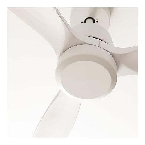  CREATE Windstylance Ceiling Fan White with Remote Control and Wall Switch, White Blades / 40 W, 2 Heights, Diameter 132 cm, 6 Speeds, Timer, DC Motor, Summer Winter Operation