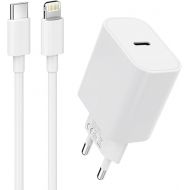 Apple MFi Certified 25 W USB C Chargers and USB C to Lightning Cable for iPhone 14 Pro Max Plus 13 12 11 iPad XS Fast Charger Fast Charging Cable Power Adapter iPhone Charging Cable Power Adapter