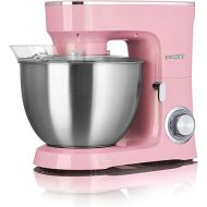 HEINRICHS Food Processor Kneading Machine Dough Machine Mixing Machine 1500 W Kitchen Appliance Whisk Dough Hook Whisk 6 Adjustable Speeds XXL 8L Stainless Steel Bowl Low Noise (Pink)