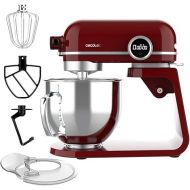 Cecotec Twist&Fusion 4500 Luxury Red Food Processor 800 W, Cast Aluminium Housing, DC Motor, 8 Speeds, LED Light, 5.2 L Stainless Steel Bowl, Red